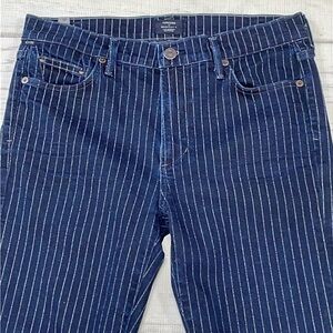 Citizens of Humanity Jeans Rocket Crop High Rise Skinny Blue Stripes Denim 30